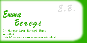 emma beregi business card